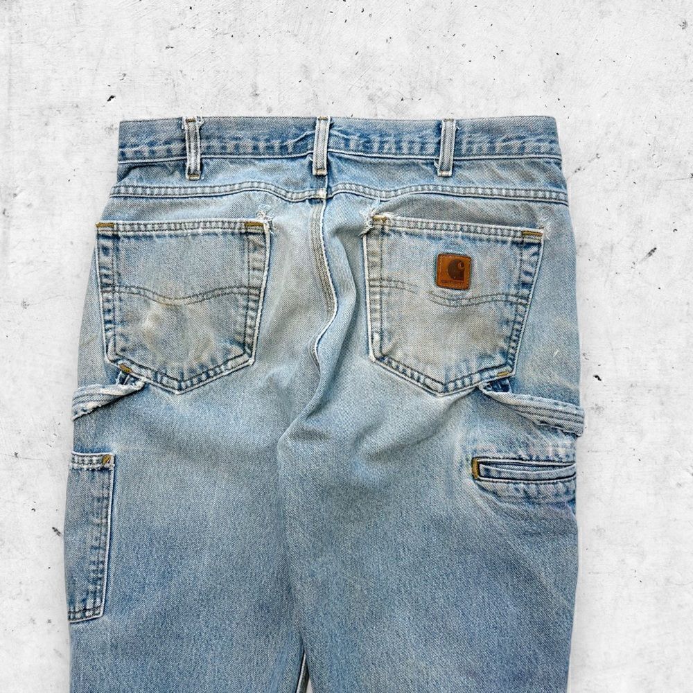 Carhartt Y2K Thrashed Carpenter Jeans, B171, Utility,  Relaxed Fit, 7 Pocket, 34 - Picture 8 of 10